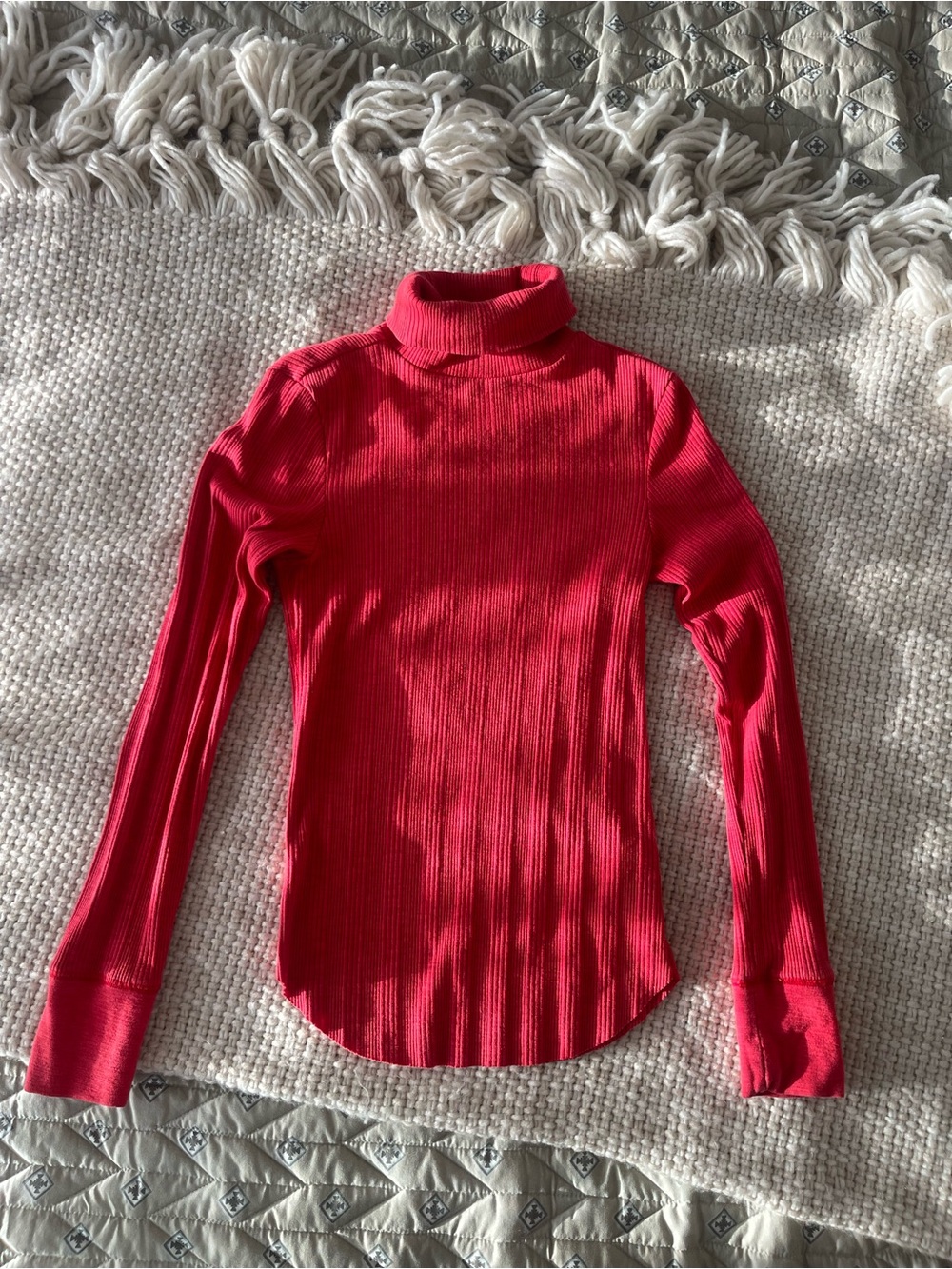 AERIE Ribbed Turtleneck Long-Sleeve Top